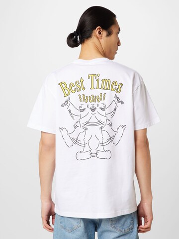 Cleptomanicx Shirt 'Best Times' in White