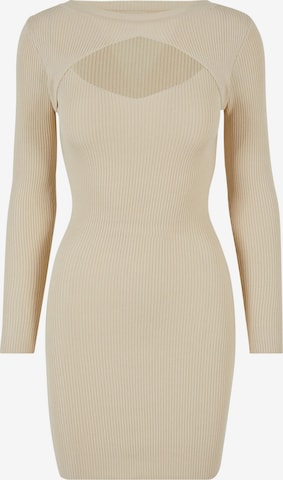 Urban Classics - Vestido de punto en beige: frente