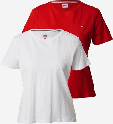 T-shirt Tommy Jeans en rouge : devant