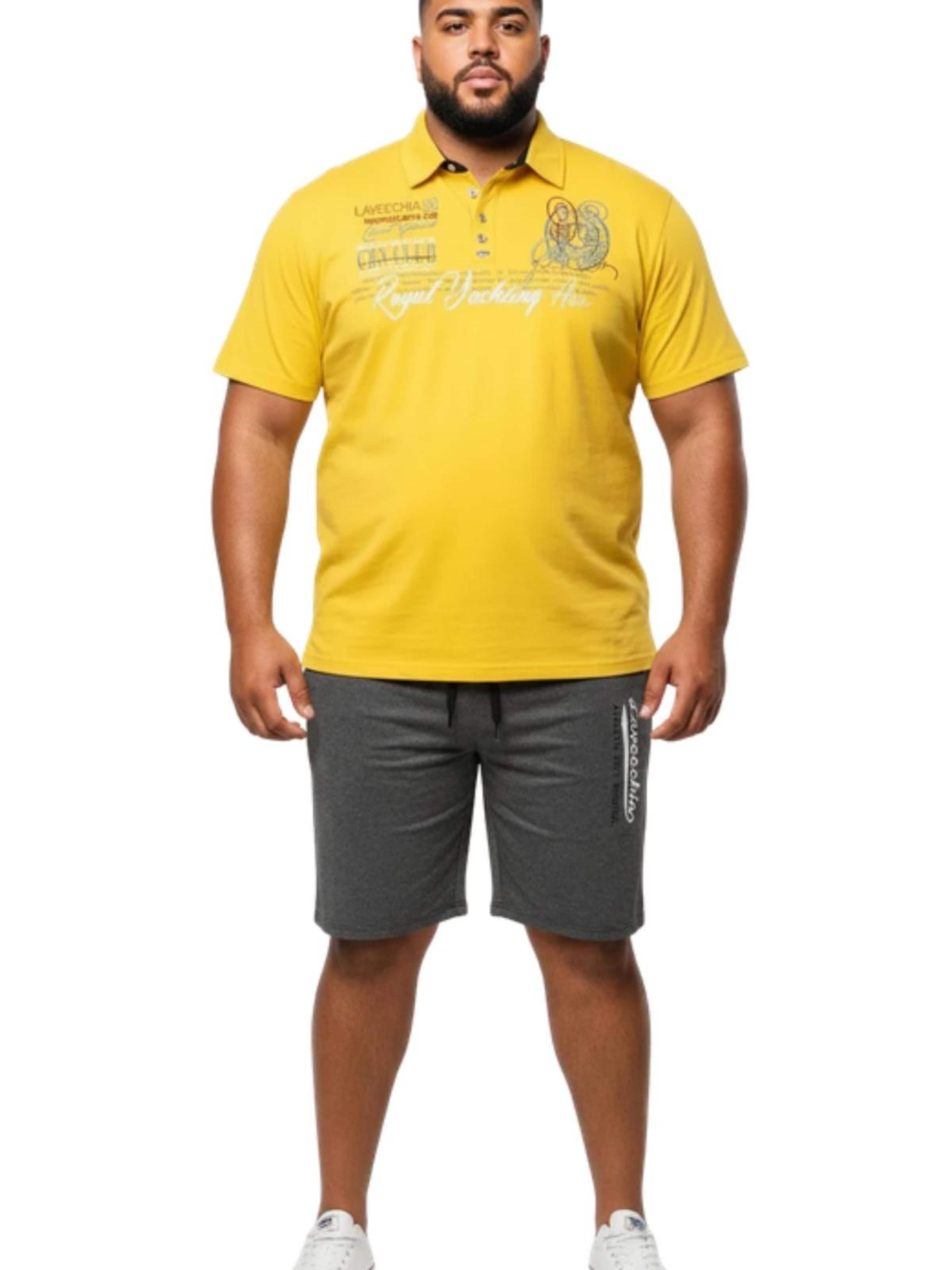 Lavecchia T-shirt 'LV-4688 Übergrößen' i gul: framsida