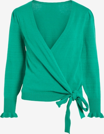 VILA Knit Cardigan 'TILLA' in Green: front