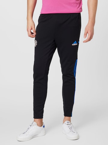 ADIDAS SPORTSWEAR Slim fit Sports trousers 'Manchester United Condivo 22' in Black: front