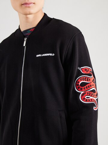 Karl Lagerfeld - Sudadera con cremallera en negro