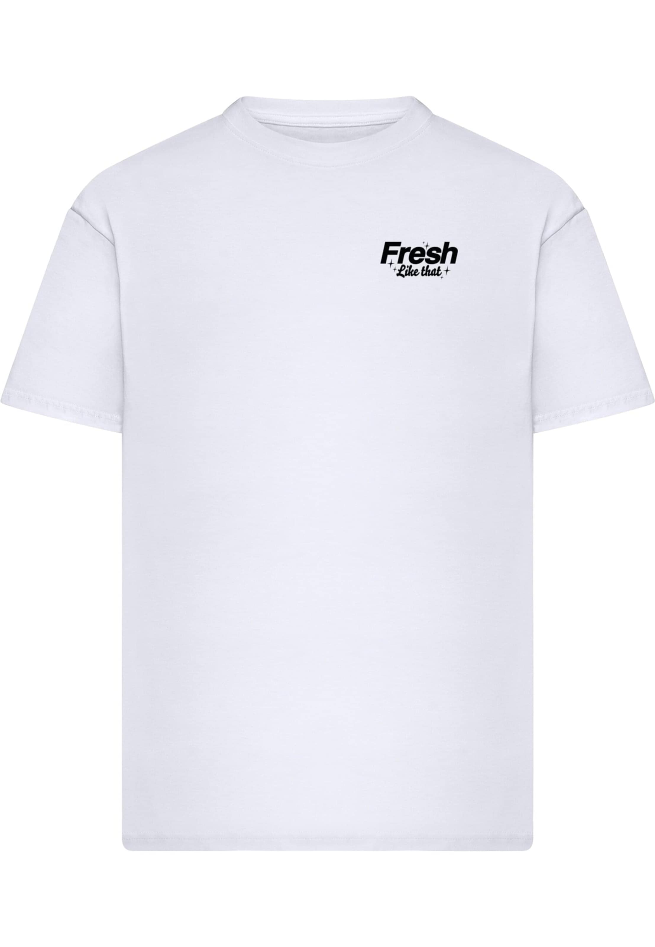 Mister Tee Shirt 'Fresh Like That' in XXXL in de kleur Geel / Jade groen / Zwart / Wit, Productweergave