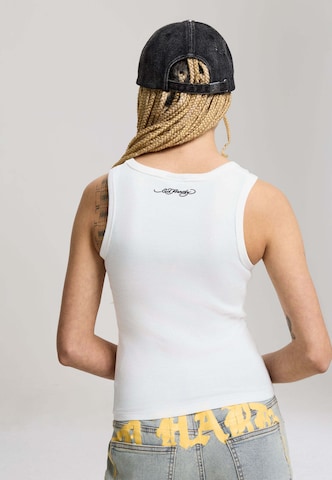 Ed Hardy Top 'Love Birds' in Weiß