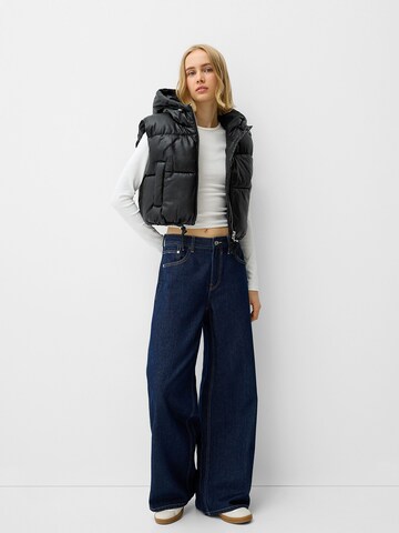 Bershka Weste in Schwarz