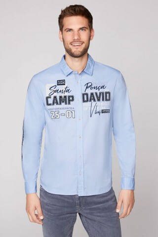 CAMP DAVID Regular Fit Hemd in Blau: predná strana