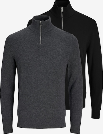 JACK & JONES Pullover 'Emil Knit' in Schwarz: Vorderseite