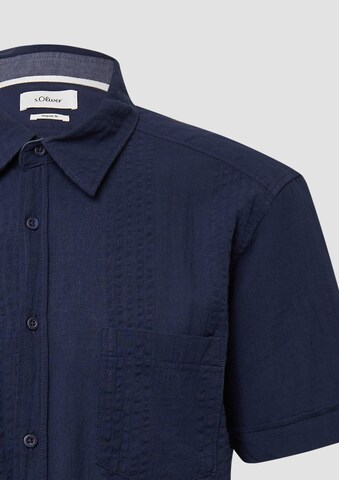 s.Oliver Regular fit Overhemd in Blauw