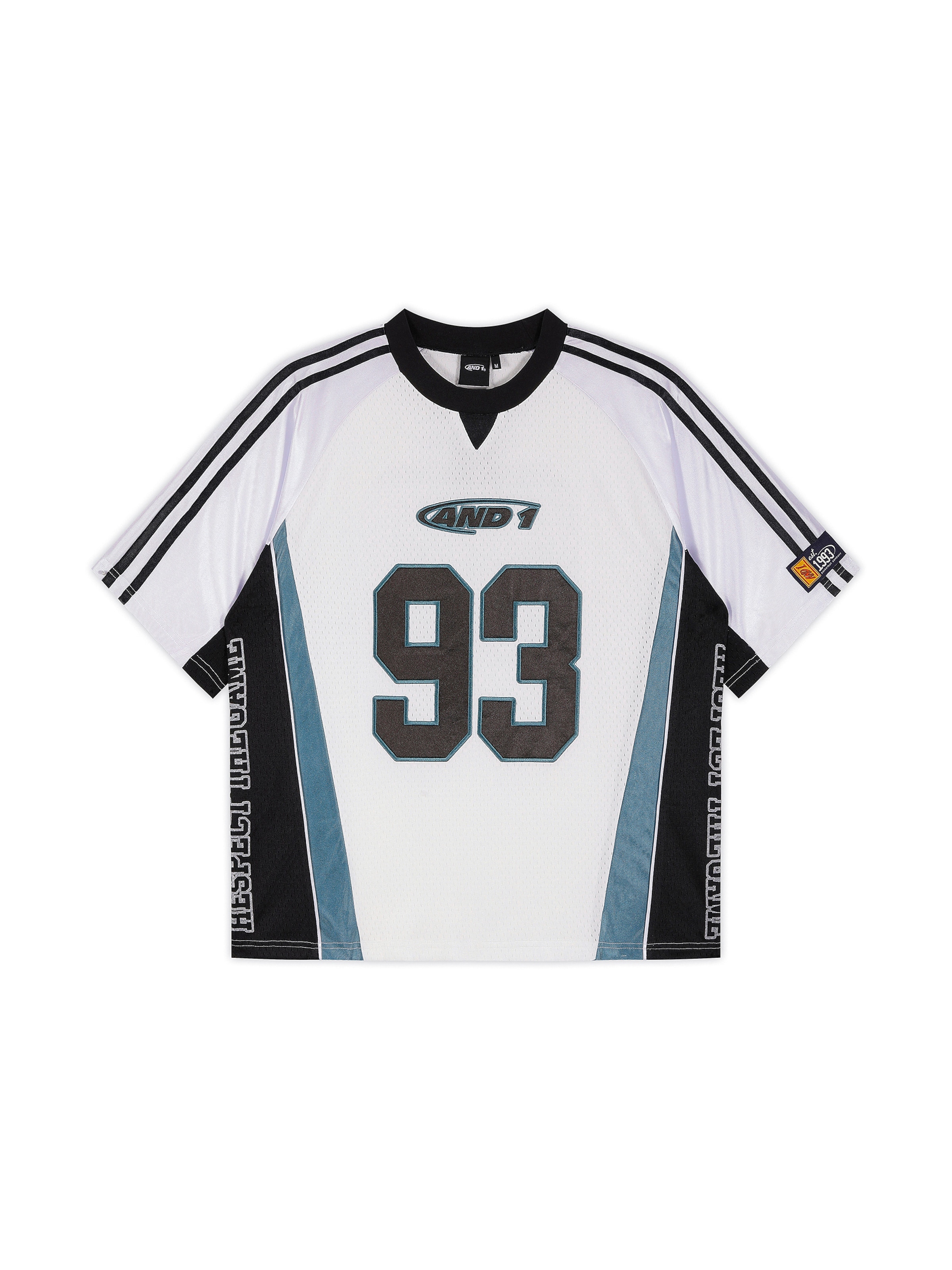 balta AND1 Laisvi marškinėliai 'Respect The Game': priekis