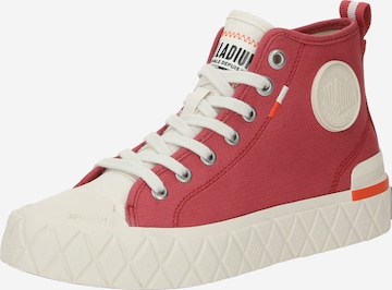 Palladium Platform trainers in Red: front