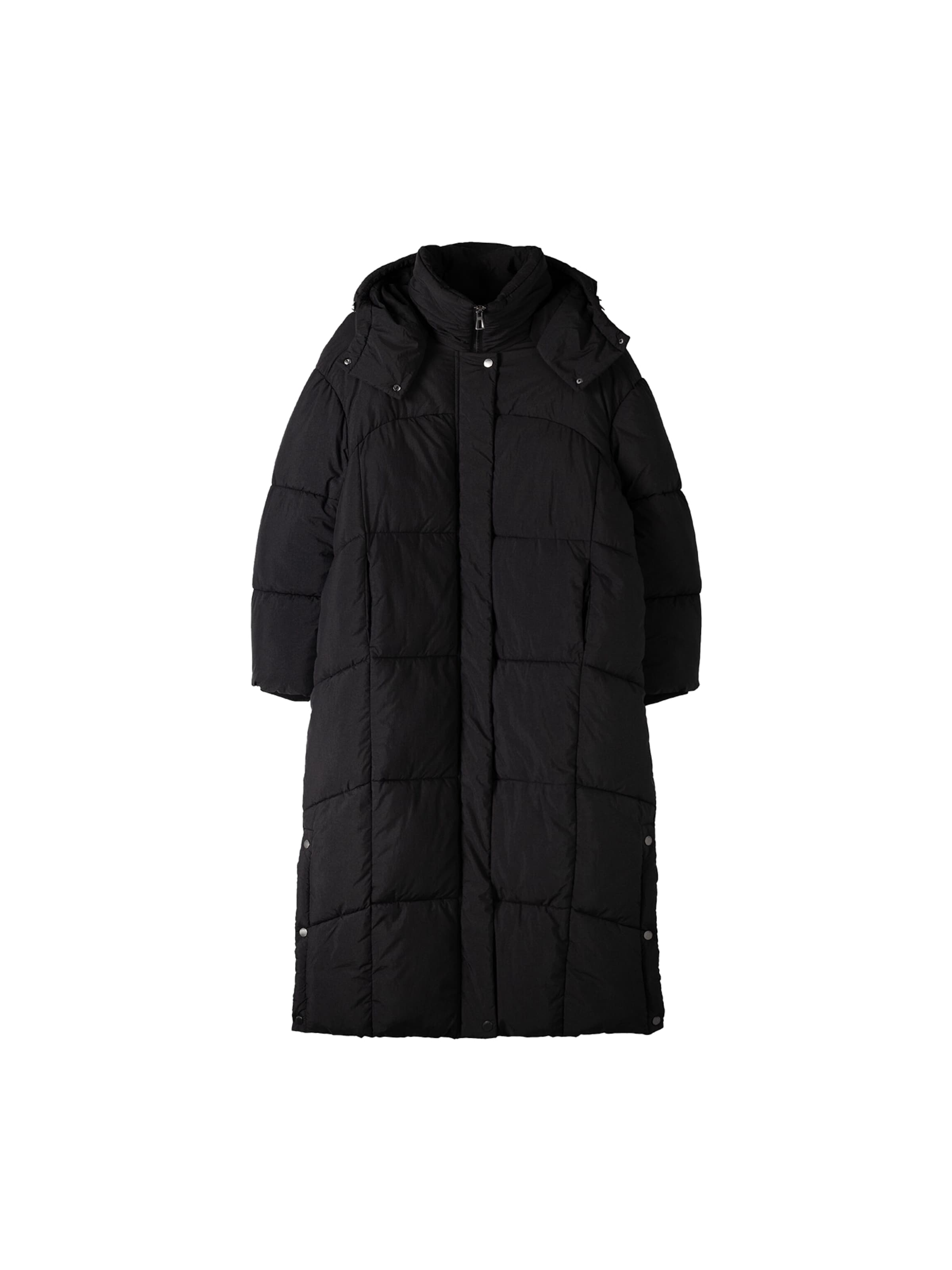 Cappotto invernale di Bershka in nero: frontale