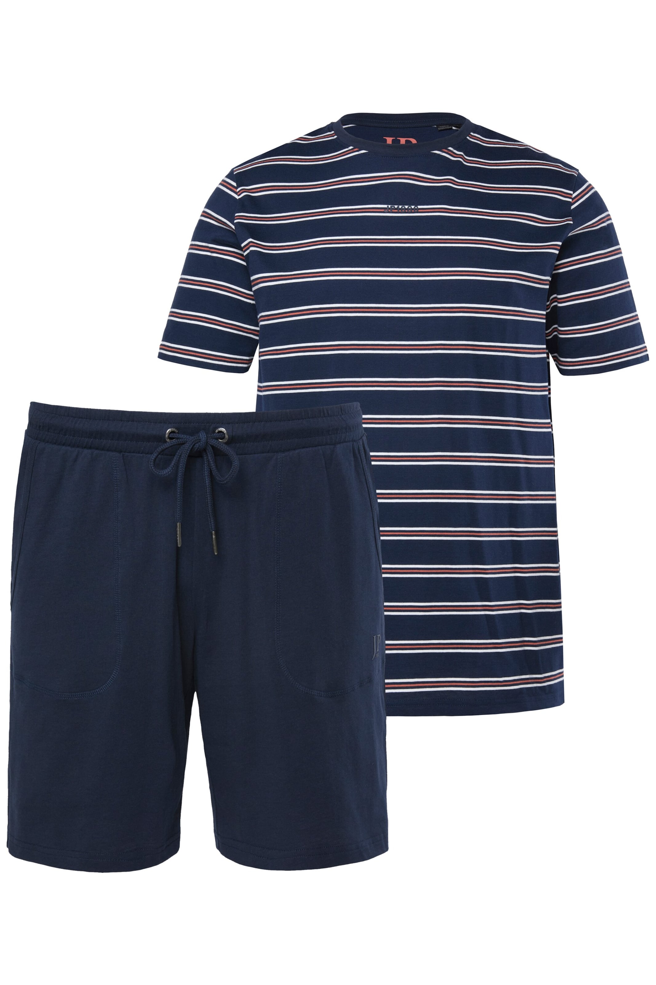 JP1880 Pyjama kort in Blauw: voorkant