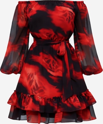 Elena Athanasiadou - Vestido de gala 'Georgia' en rojo: frente