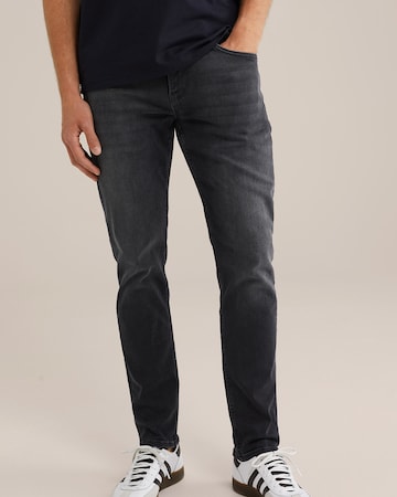 Coupe slim Jean WE Fashion en noir : devant