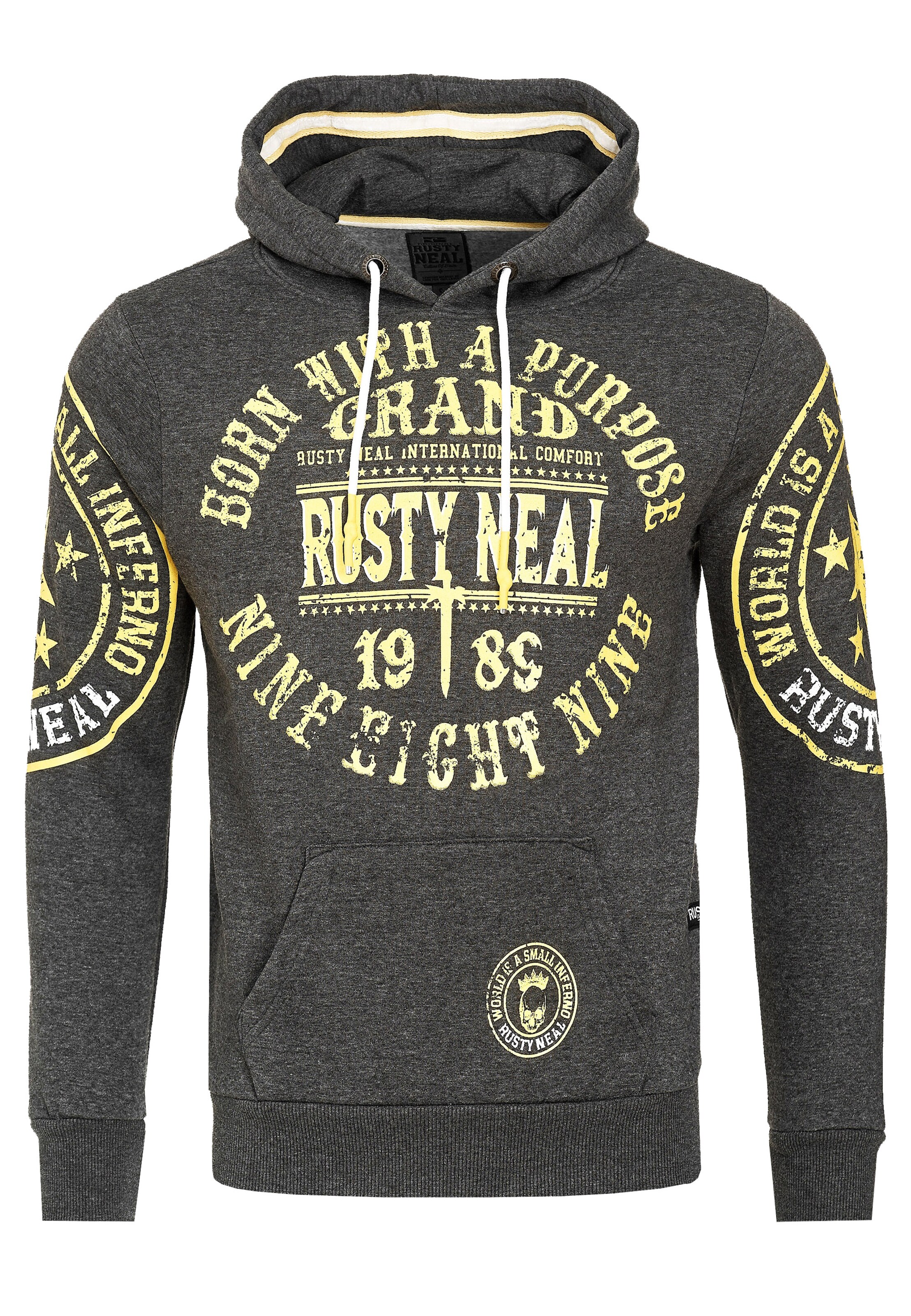 Rusty Neal Sweatshirt in Grau: Vorderseite