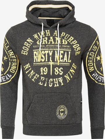 Rusty Neal Sweatshirt in Grijs: voorkant