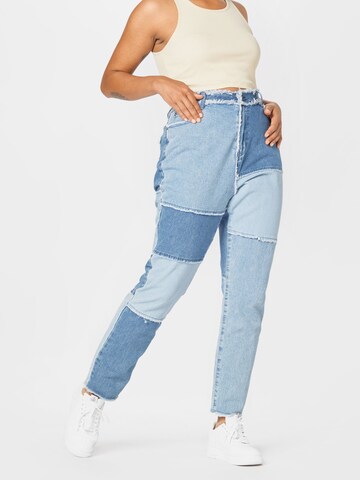 Missguided Plus regular Jeans 'FRAY' i blå: forside