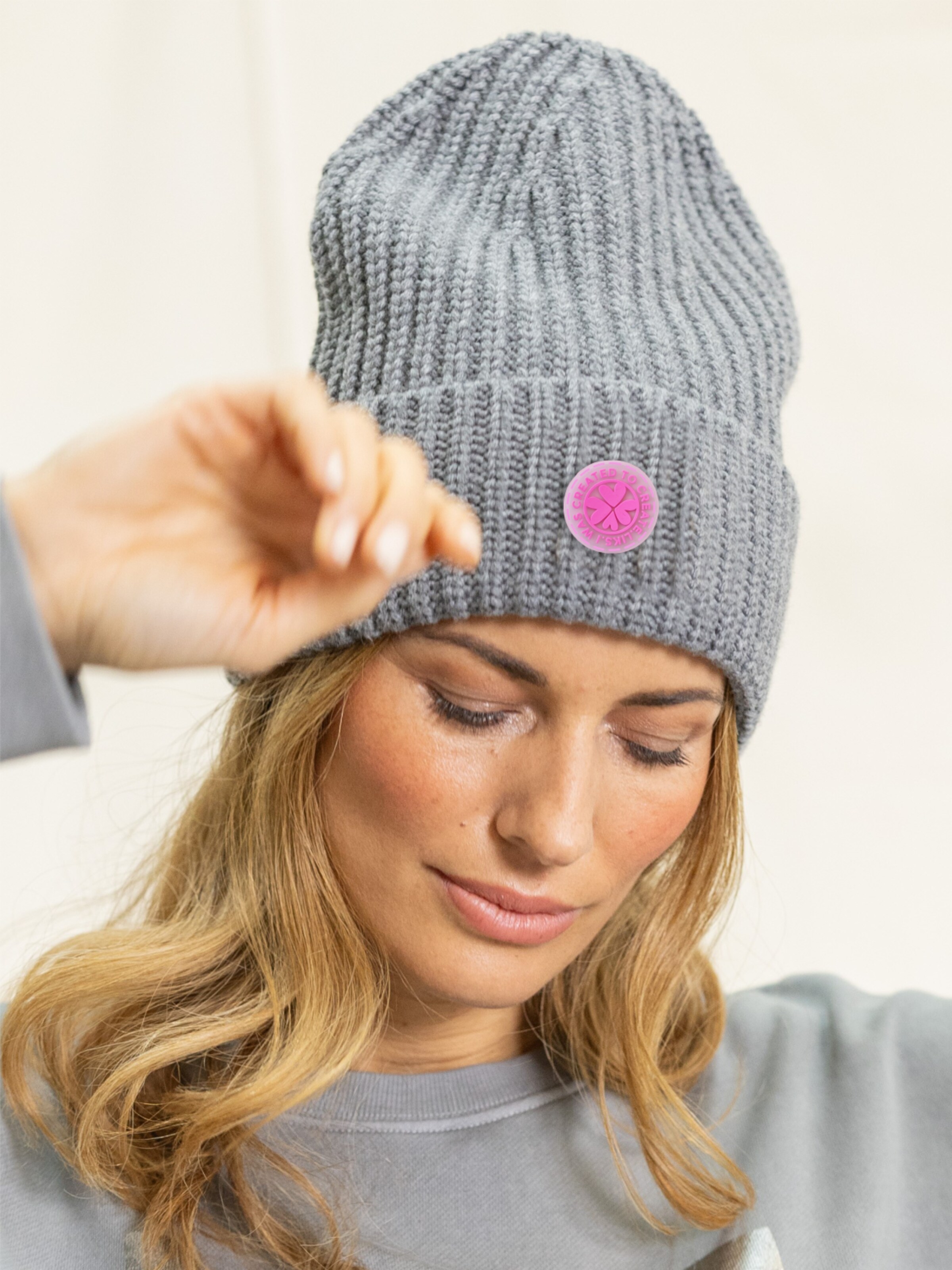 LIKS. Munich Beanie 'LIKS.' in Grey