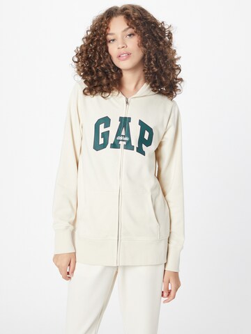 GAP Sweat jacket in Beige: front