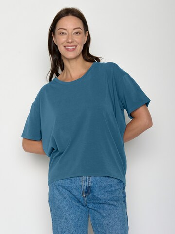 GREENBOMB Oversized shirt 'Feel' in Blue: front