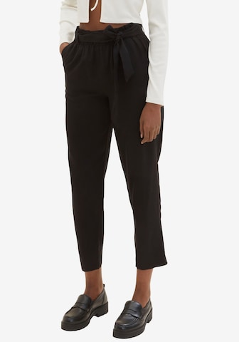 Regular Pantalon TOM TAILOR DENIM en noir : devant