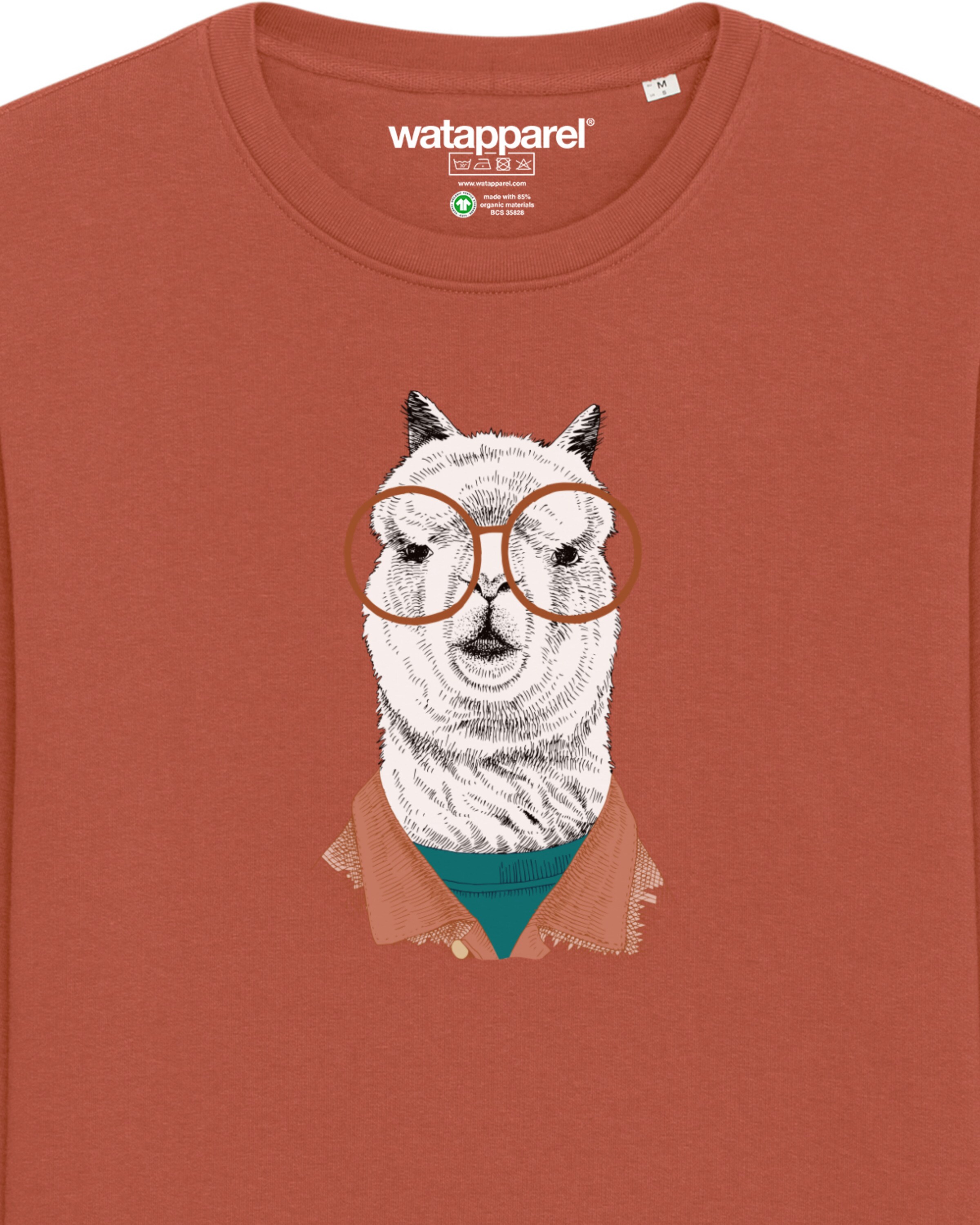 Felpa ' Lama ' di Watapparel in marrone