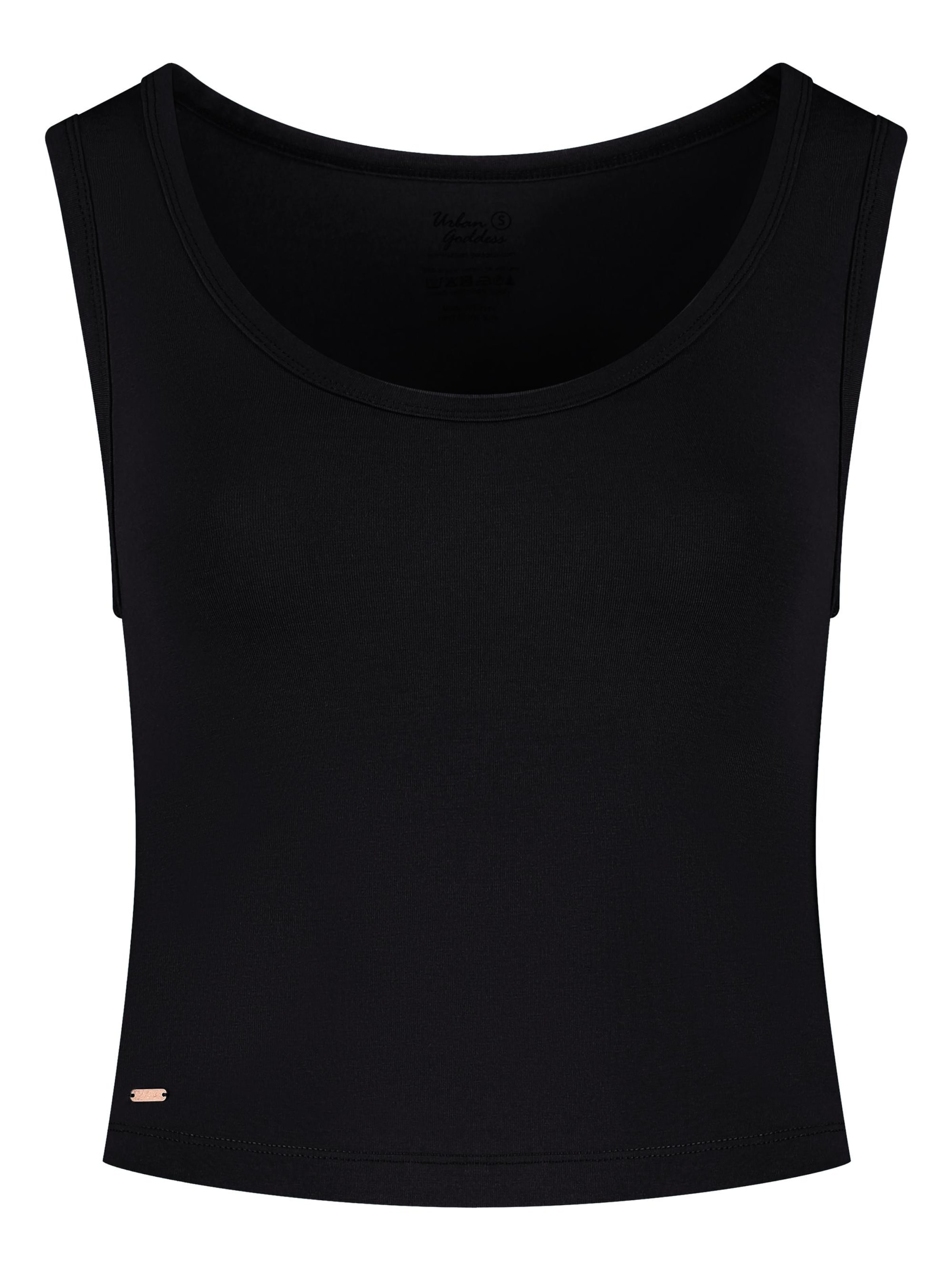 Urban Goddess Yoga & Activewear Sporttop 'Seris' in Schwarz: Vorderseite