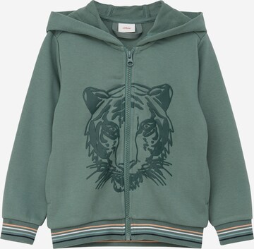 s.Oliver Sweatshirt in Groen: voorkant