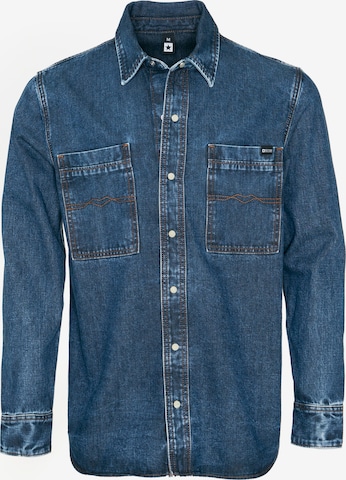 BIG STAR Regular fit Button Up Shirt 'Pars' in Blue: front