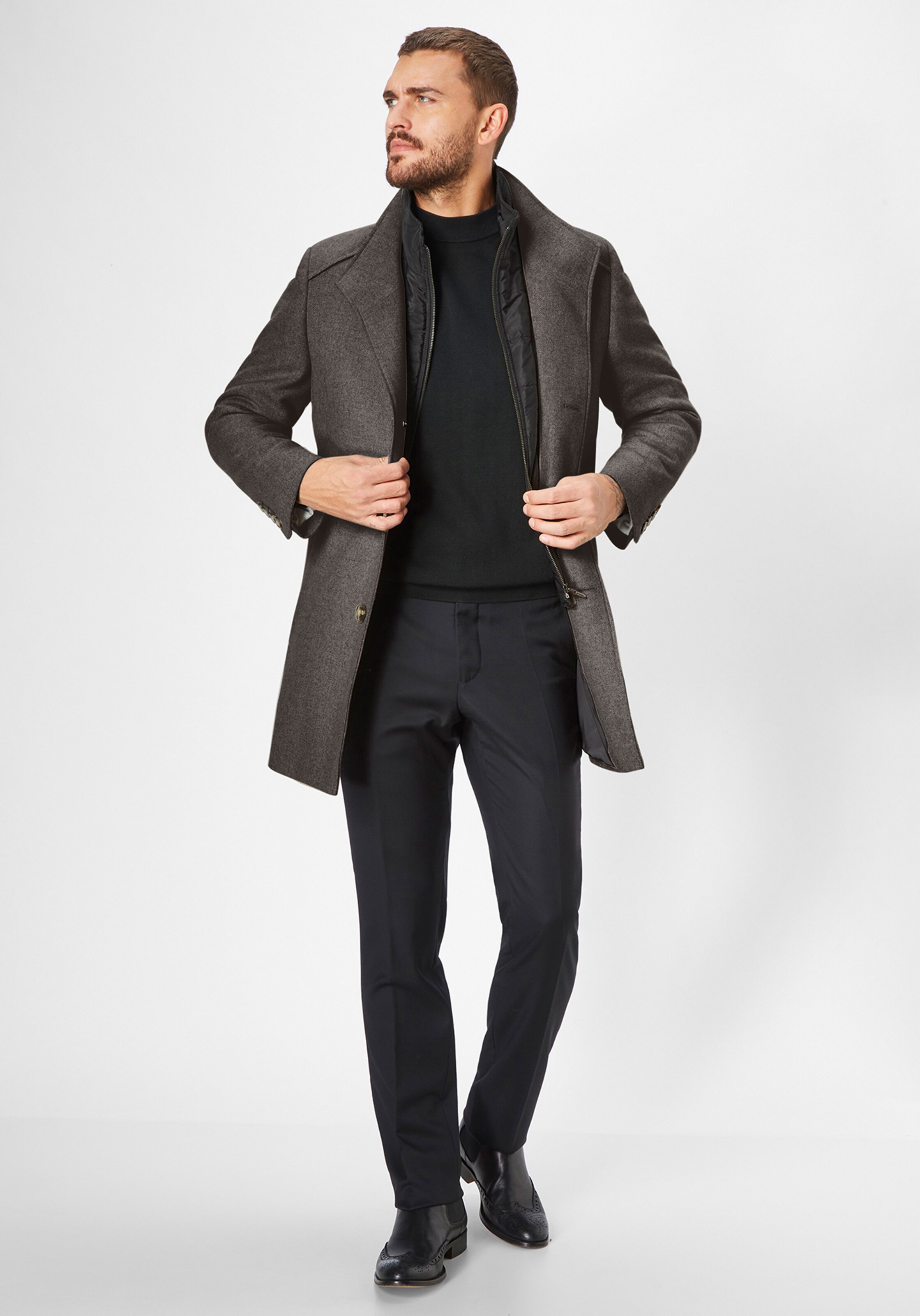 Männer Mäntel S4 Jackets Mantel in Taupe - YB99264 Männer Mäntel S4 Jackets Mantel in Taupe - YB99264