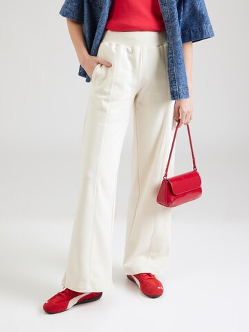 Wide leg Pantaloni di Champion Authentic Athletic Apparel in bianco: frontale