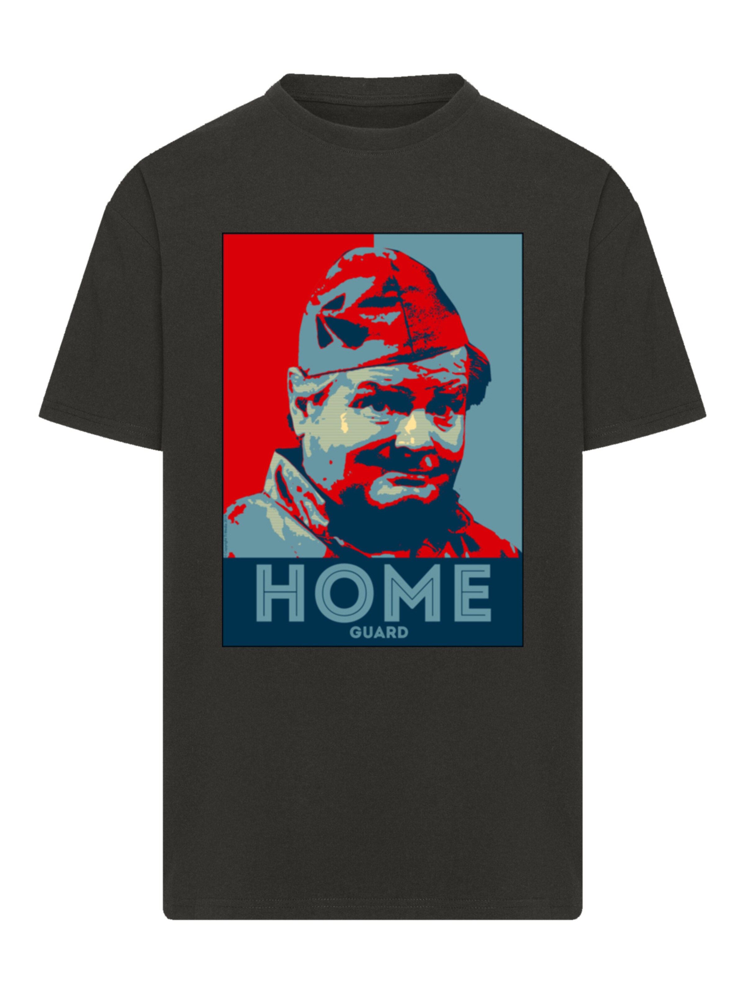 F4NT4STIC Shirt 'TV Times Benny Hill Home Guard' in Black: front