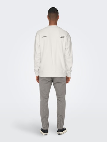 Sweat-shirt 'Troy' Only & Sons en blanc