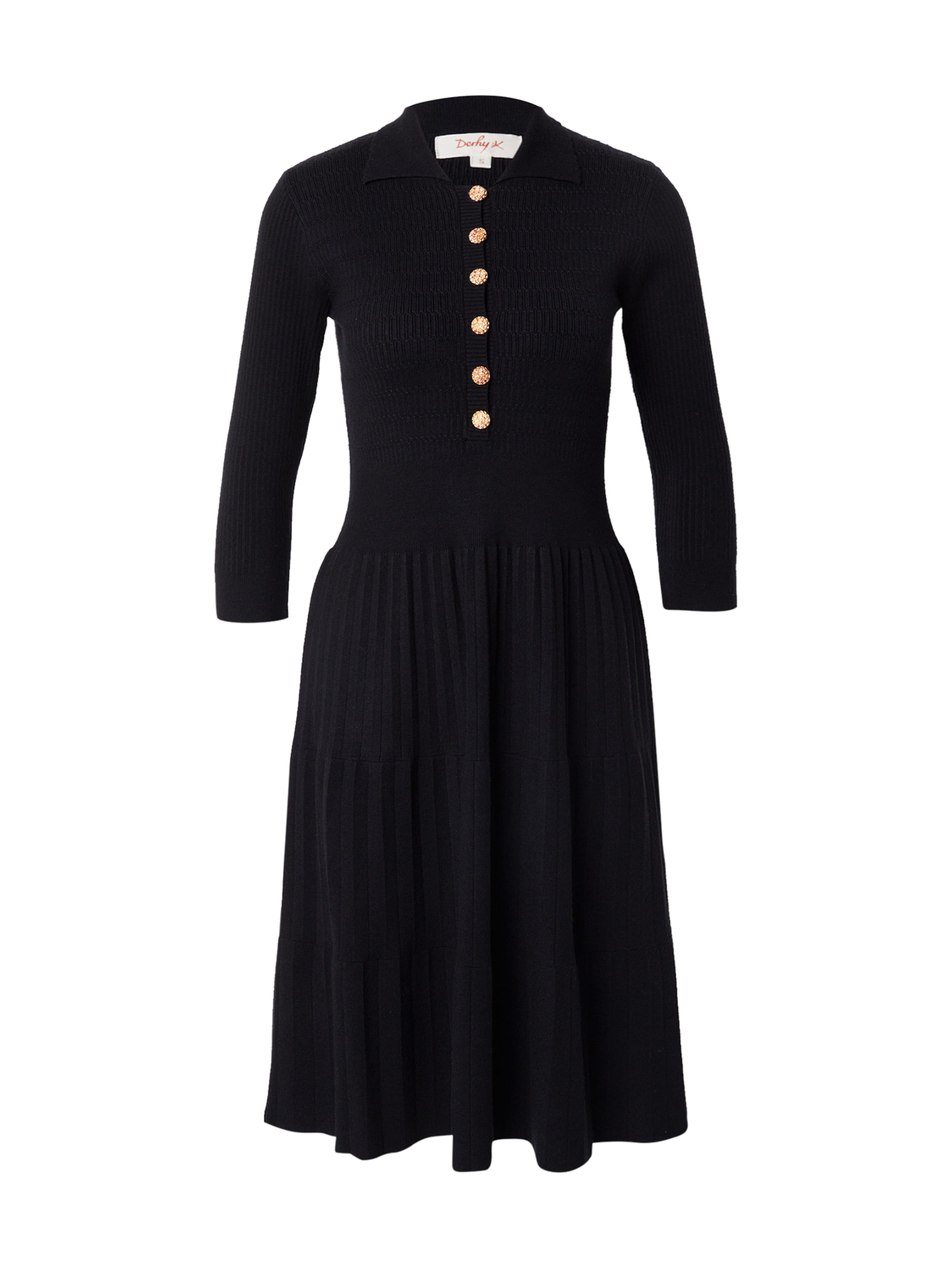 Derhy Kötött ruhák 'CATARINA' - fekete: elől