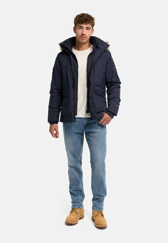 INDICODE JEANS Winter jacket 'Mois' in Blue