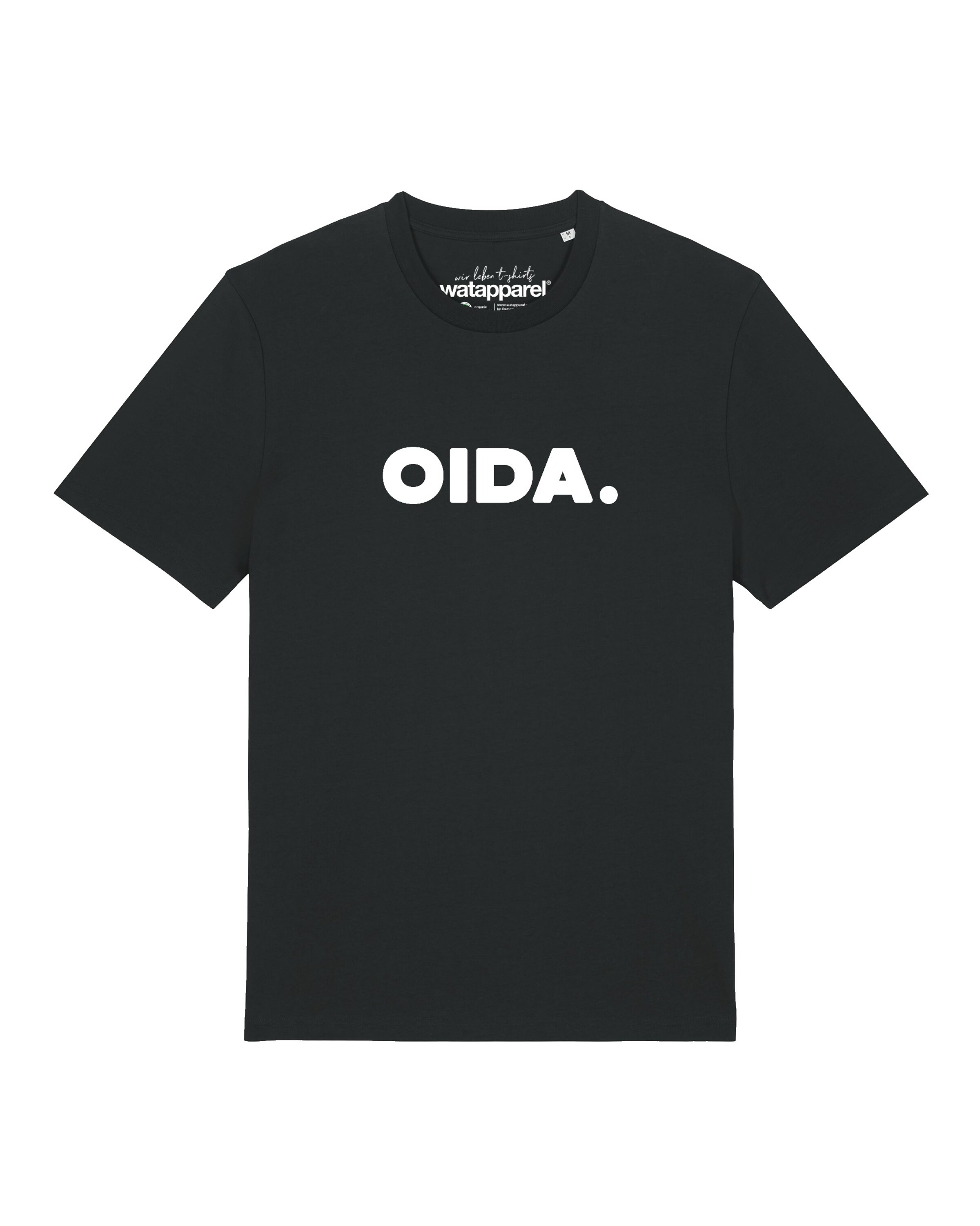 Watapparel Shirt 'Oida' in Zwart: voorkant