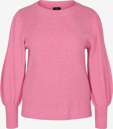 Zizzi Pullover in Pink: front
