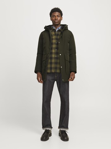 JACK & JONES Winter parka 'JJETrek' in Green