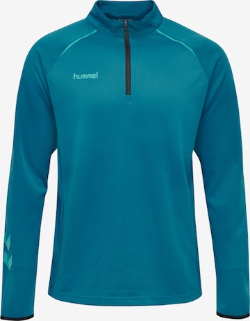 Hummel Sportsweatshirt in Blauw: voorkant