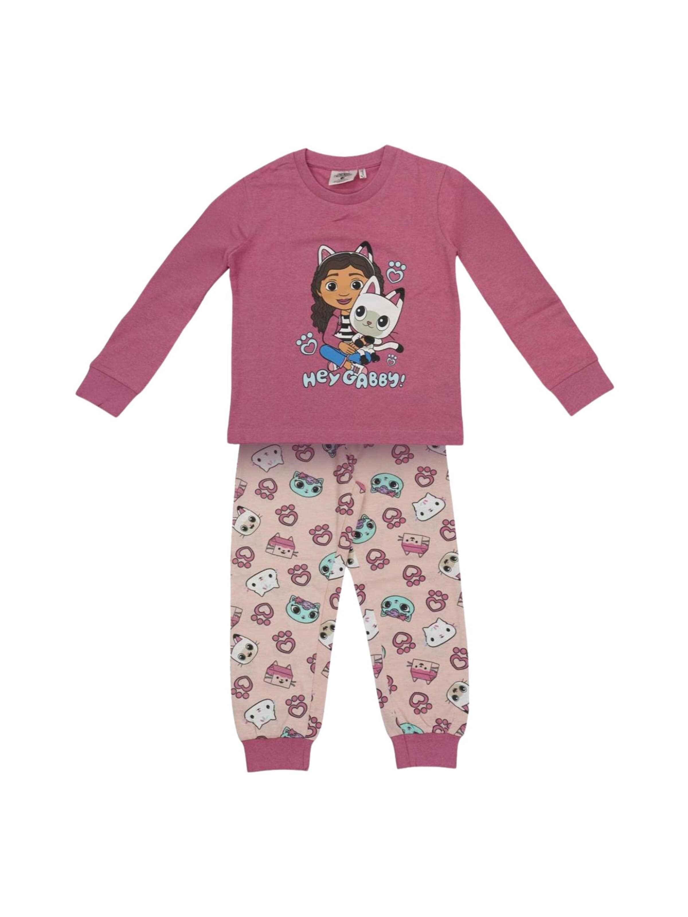 Cerdá Pajamas 'Kinder Langarm-Pyjama Single Jersey – Gabby’s Dollhouse' in Pink: front