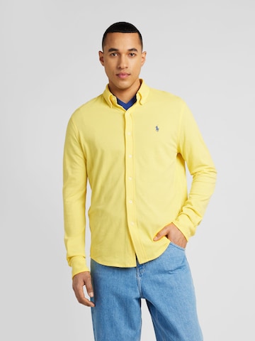 Polo Ralph Lauren - Slim Fit Camisa em amarelo: frente