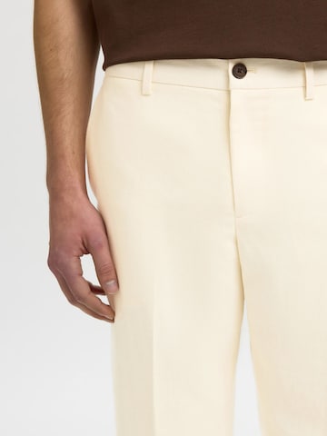 SELECTED Regular Trousers with creases in Beige