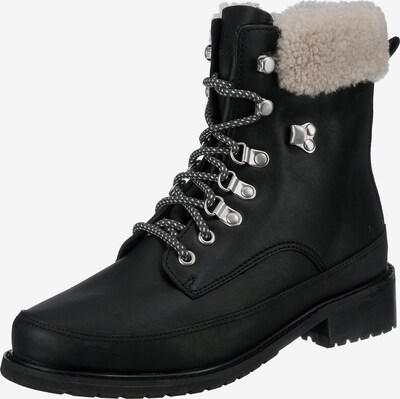 EMU AUSTRALIA Lace-Up Ankle Boots 'Okab' in Black / Wool white, Item view
