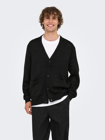 Vestes en maille 'MAJOR' Only & Sons en noir : devant