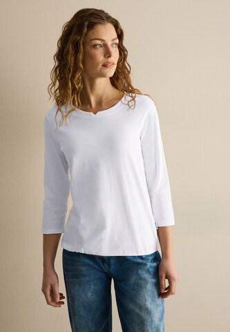 CECIL Jersey Shirt im Tunika-Look in Weiß: Vorderseite