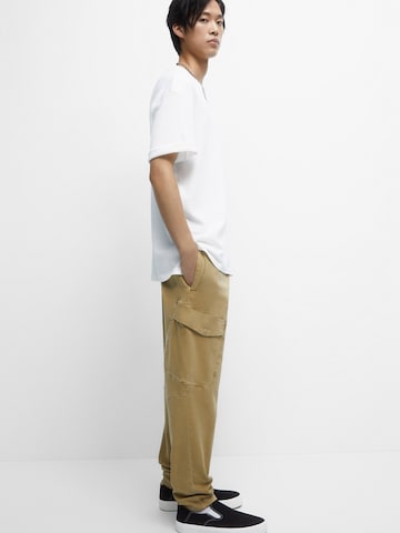 Pull&Bear Regular Cargo Pants in Beige