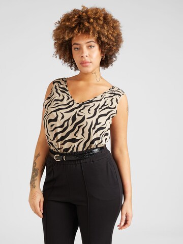 ONLY Carmakoma Blouse 'NOVA' in Beige: voorkant