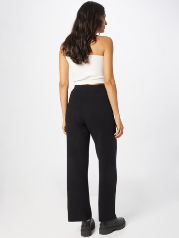 VERO MODA Wide leg Broek 'GOLD NEEDLE' in Zwart