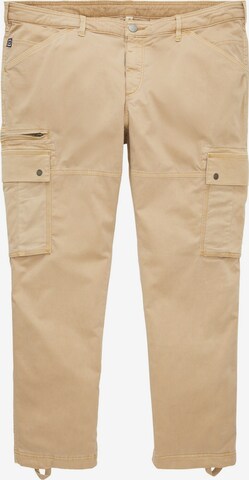 TOM TAILOR Men + Regular Cargo trousers in Beige: front